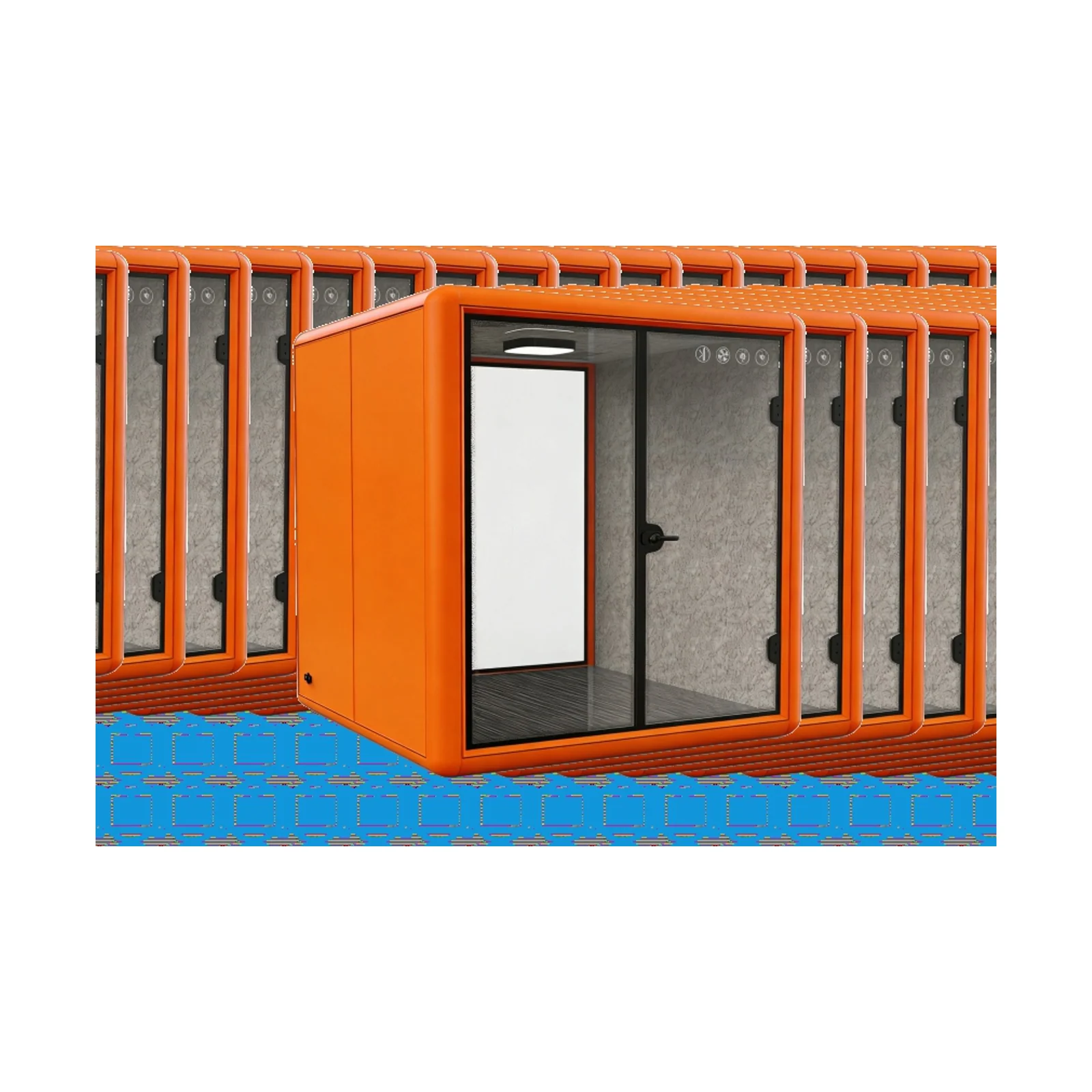 Colour Accent Acoustic Pod, recorded size direction 2