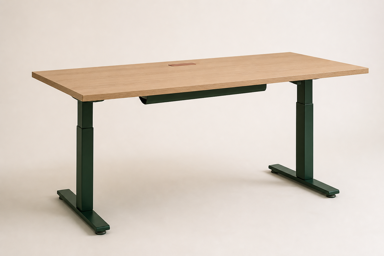 Concept image showing a height-adjustable desk direction for a workplace.