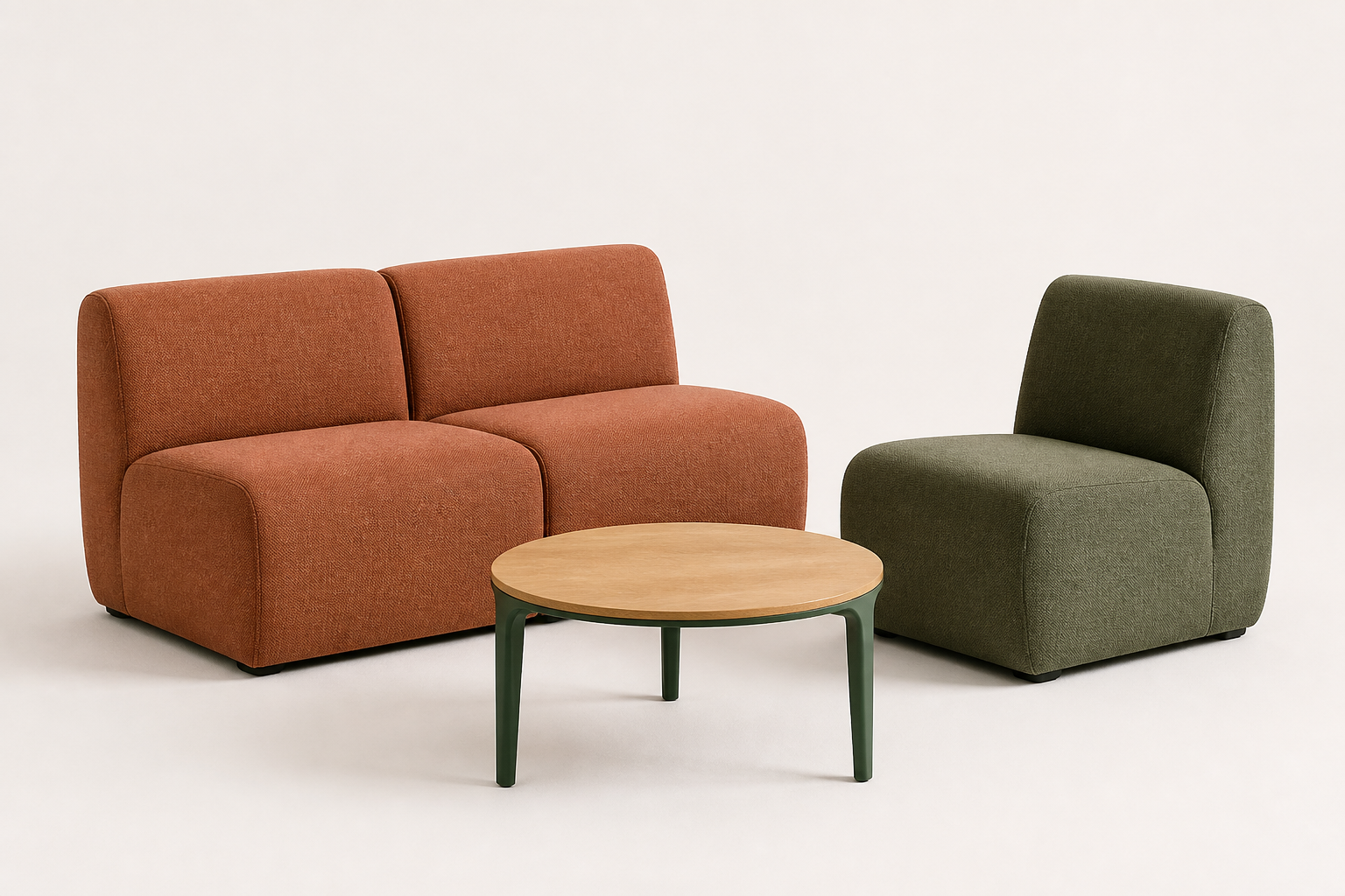 Concept image showing a lounge sofa direction for an office breakout area.