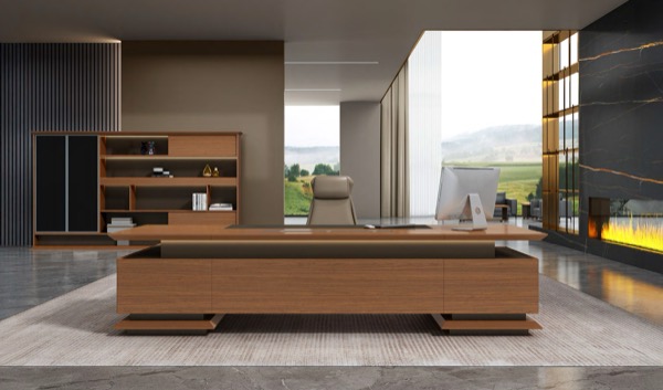 Warm Timber Executive Desk, MV-DK-003