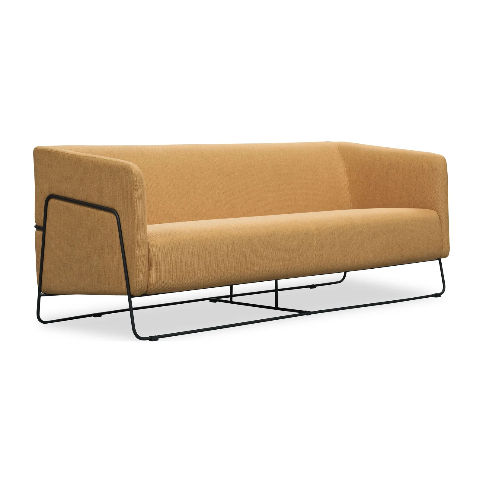 Ochre soft-seating direction from the MOVELRA office sofa collection